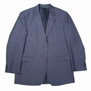 Ralph Lauren Blazer 100% Virgin Wool Pinstripe Made in Canada Size 44L